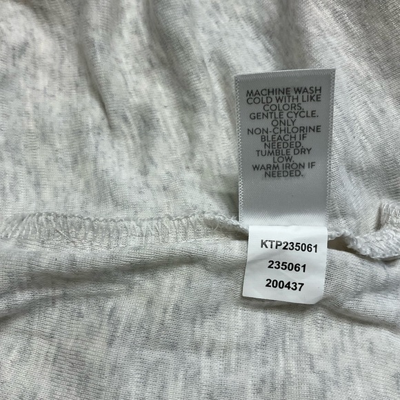 J Jill Pima Slub Knit V neck Tee XL Shirt Southwestern Boho Artsy lightweight - Picture 10 of 13